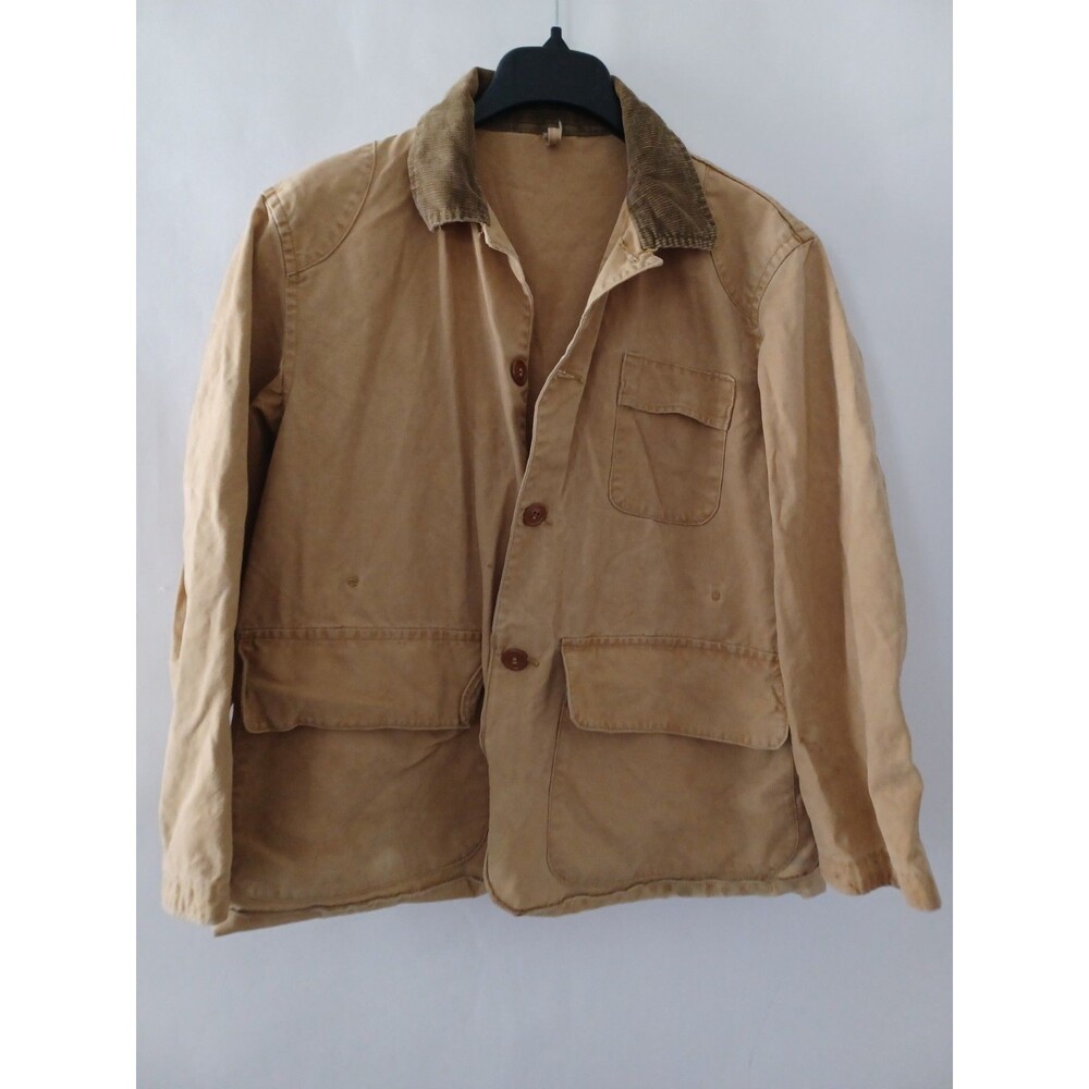 VTG American Field Sportswear Canvas Hunting Chore Jacket Hettrick‎ USA Corduroy